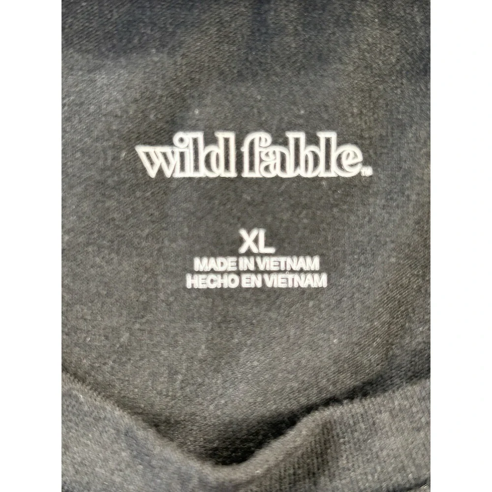 Wild Fable Black Cropped Fitted T-shirt Women's XL Basic‎ Classic